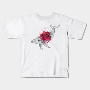 Pink whale mini Kids T-Shirt